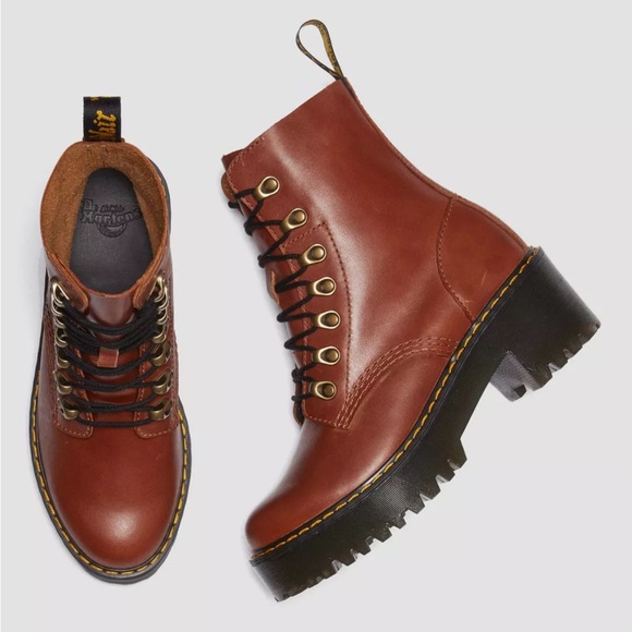 Dr. Martens Shoes - New Dr Martens Leona Farrier Leather Heeled Boots - 8
